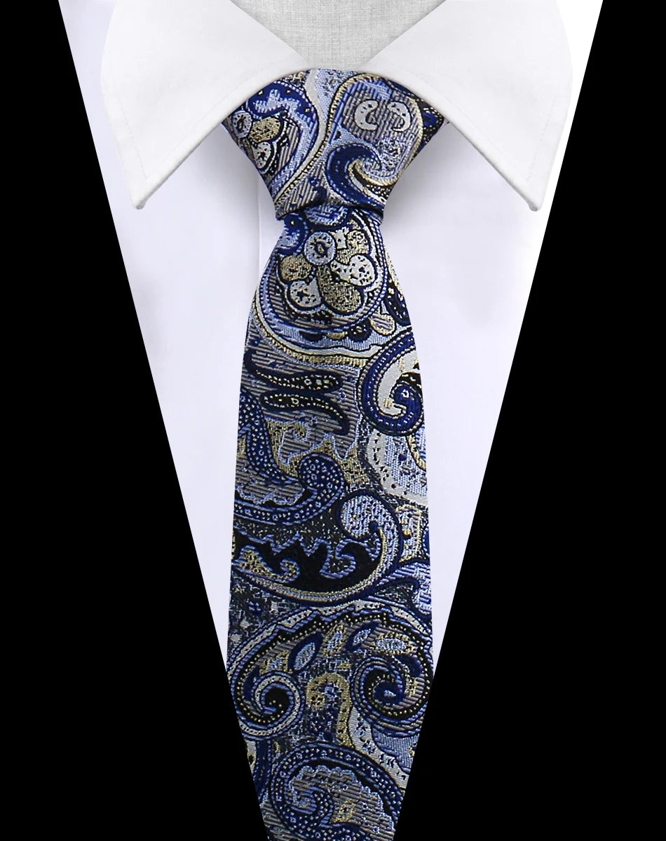 2024 Shengzhou Handmade Neck Ties for Men Polyester Jacquard Floral Paisley Polk Dot Stripe Mens Necktie for Business Dress