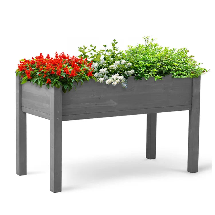 Custom Large Elevated Garden Bed Rectangular Planter with Factory-Designed Legs for Home Vegetable Raised Beds