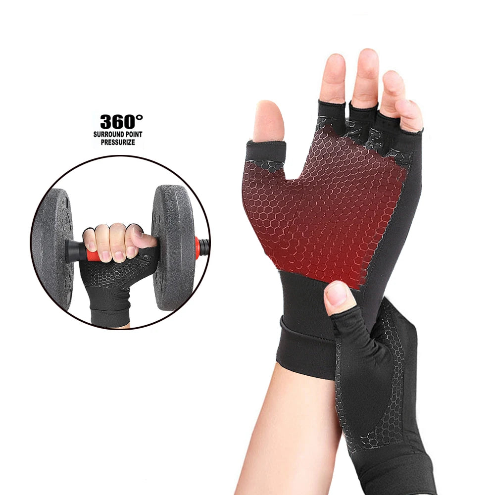NEW Copper Compression Arthritis Gloves Highest Copper Content Best Copper Glove for Carpal Tunnel Computer TypingHand Support