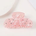 Custom Bow Ribbon Heart Hair Claw Pattern Hair Claw Clips Acrylic Large Size Hair Accessories for Girls and Women