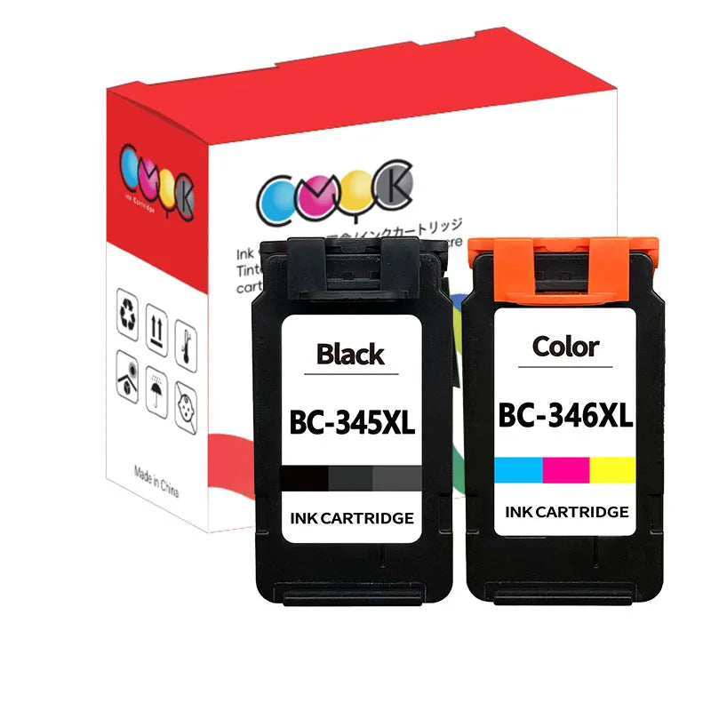 ChipRise Compatible Full Color for Cartridges BC-345XL/BC-346XL for PIXUS TS3130/TS3130S/TS203/TR4530/TS3330 Printers