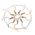 316 Stainless Steel Stud Earrings Ear Wires Connector DIY Jewelry Making Findings Earring Fish Hook with Loop Ball