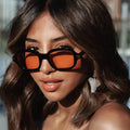 Modern Sunglasses Women Anti Blue Light Glasses Small Square Metal Decorative Frame Designer Sunglasses Fashion Eyeglasses Frame