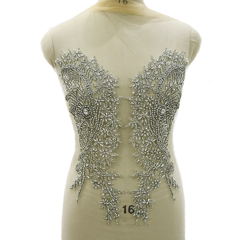 WDP-475 New Arrival 3d Flower Beaded Applique Panel Dress for Prom Night Party