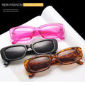 Unisex Fashion Retro Vintage Sunglasses with Rectangle Metal Hinge Narrow Square UV400 Protection Frame