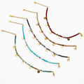 Small Business Support Women Fashion Healing Crystal French Style Jade Bracelet Natural Stone Bracelets Stainless Steel Charms