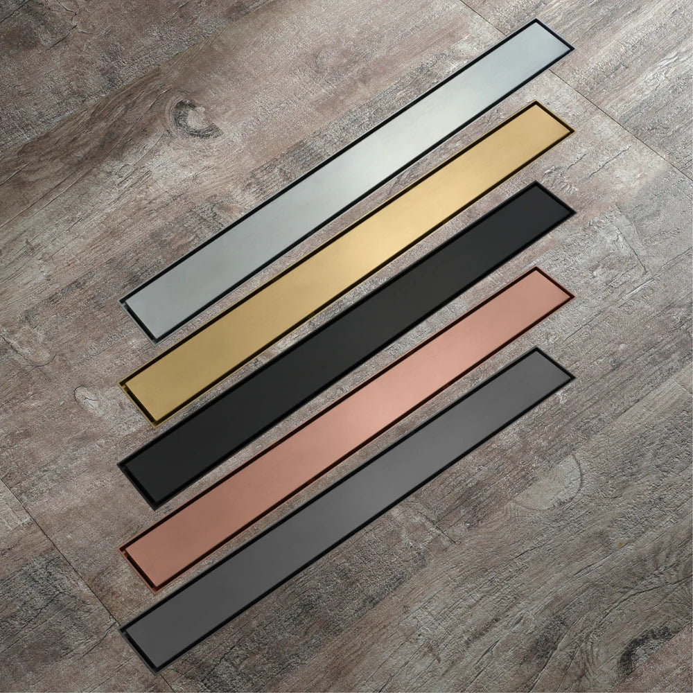 HIDEEP Bathroom Shower Anti-odor Drains Stainless Steel Brushed/Black/Gold/Gray 600x68mm Linear Floor Drain