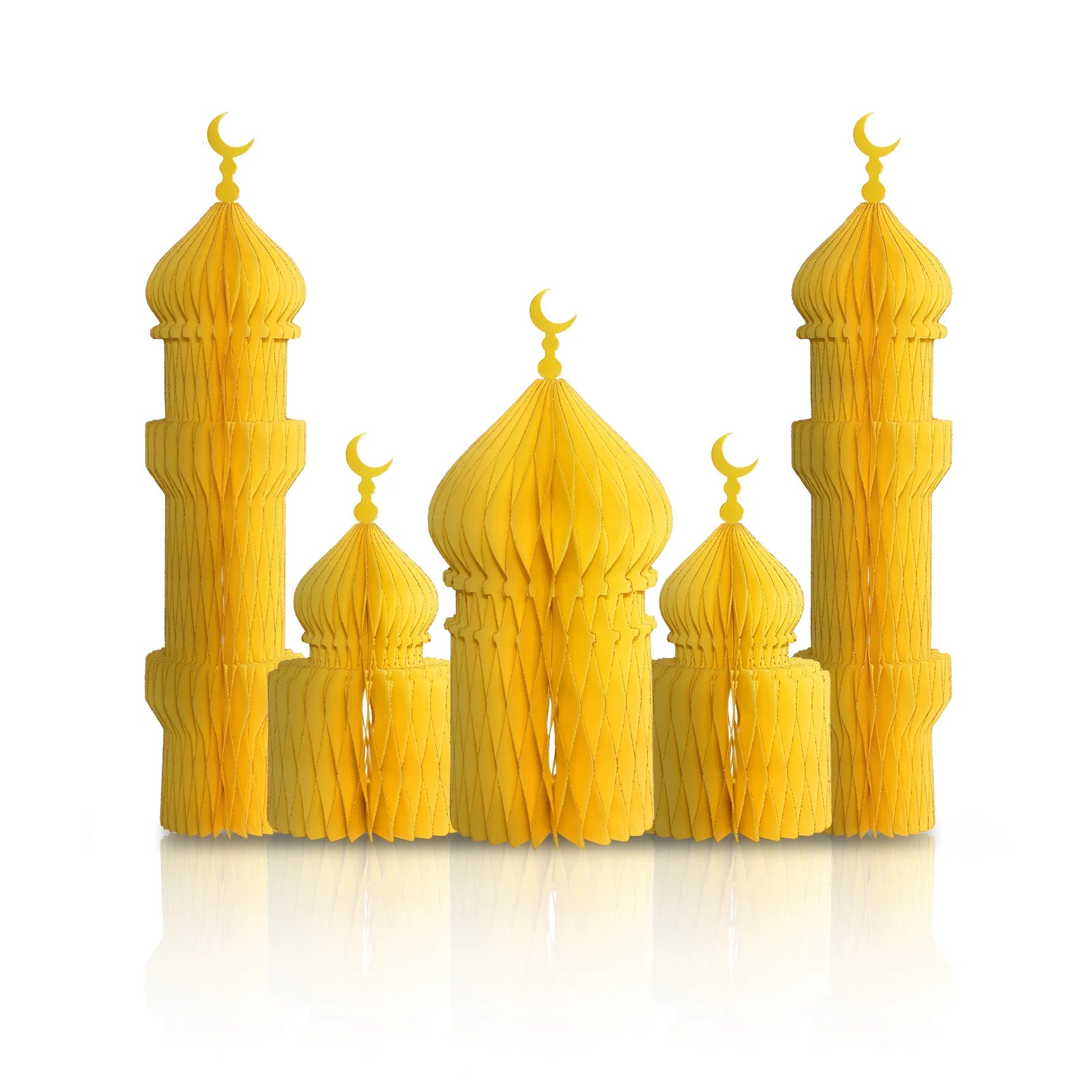 EID Mubarak Ramadan Palace Shaped Paper Honeycomb Decoration Moon Flag Home Decoration