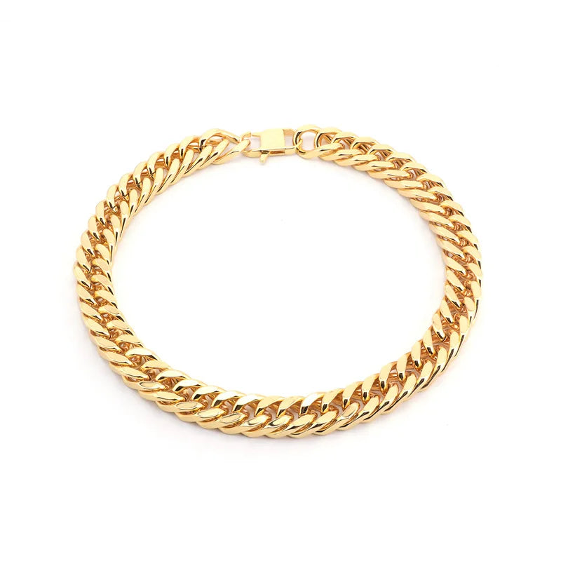 Wholesale Mens Titanium Stainless Steel Cuban Link Necklace Hip Hop Fine Chain Necklace for Men