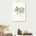 Fashion Flowers Portrait Line Drawing Abstract Watercolor Digital Printing Wall Art Canvas Painting Nordic Posters Prints Living
