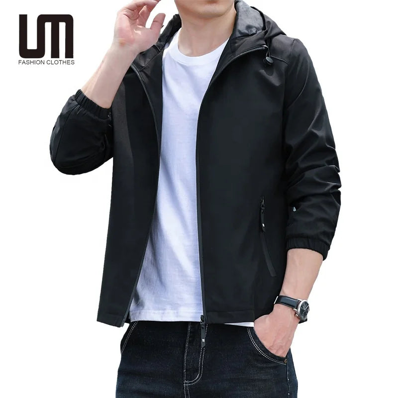 Liu Ming New Trending 2024 Spring Autumn Korean Style Casual Men Clothes Slim Hoodie Plus Size Jackets
