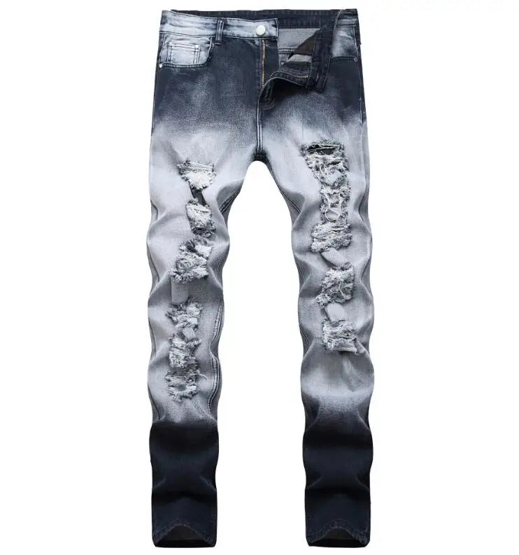 Men's Jeans High Quality Customized Men's Denim Pant Ripped Hole Hip Hop Streetwear Men's Jeans