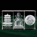Wholesale K9 3D Glass Transparency Inner Carved Square Crystal Display Model Artifact