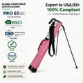 Portable Sanying Golf Stand Bag Custom Logo Polyester Lightweight Pencil Carry Pink Ladies Golf Tour Bag Sports