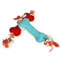 Strong Bite Resistant Loofah Dog Toy Eco-Friendly Cotton Rope Chew Toy for Interactive Training Bone Brushing Dog Toy
