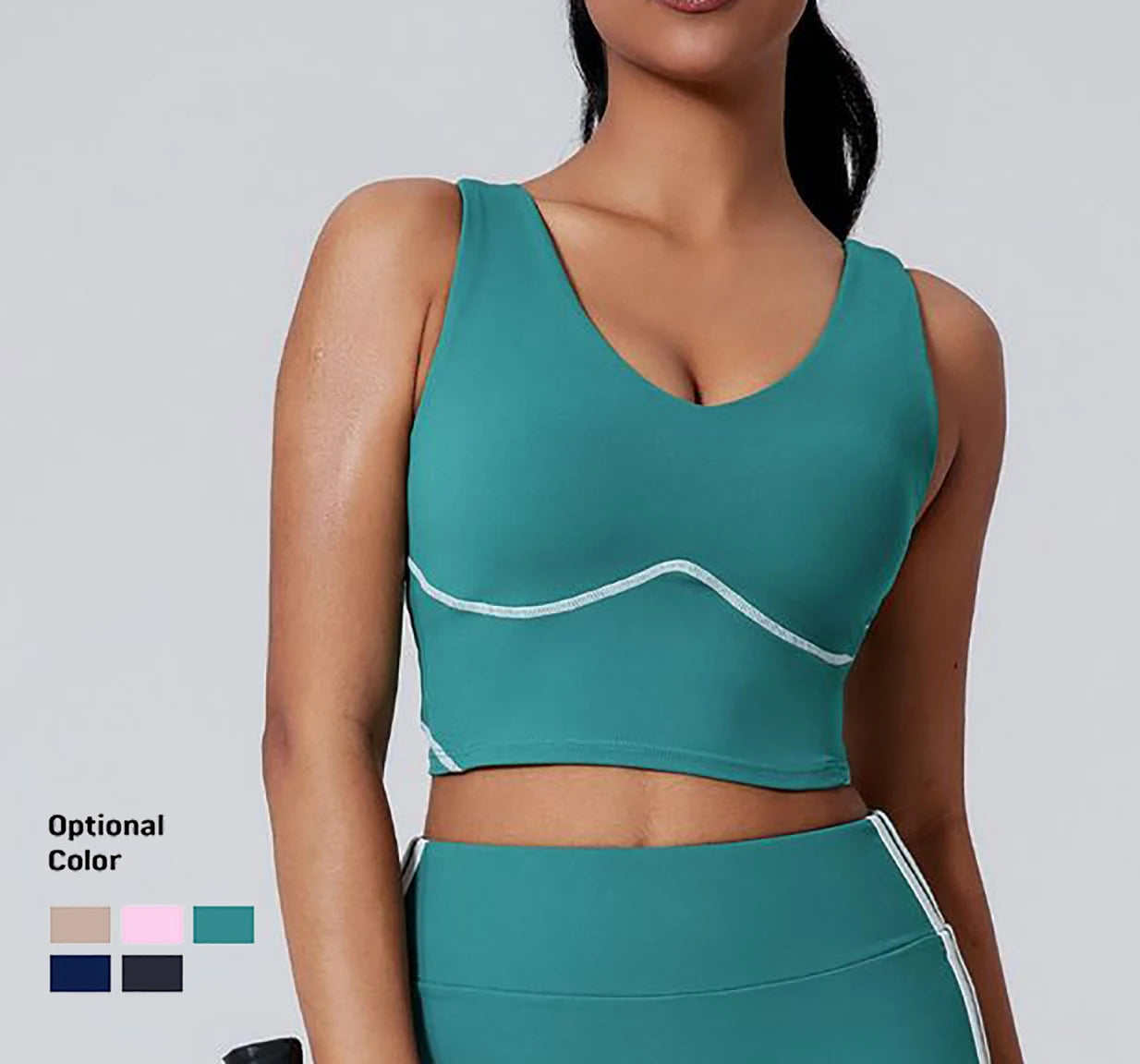 Women's Custom Soft Ribbed V-Neck Fitness Crop Tank Tops Breathable Gym Yoga Cropped Workout Tops for Summer Wholesale
