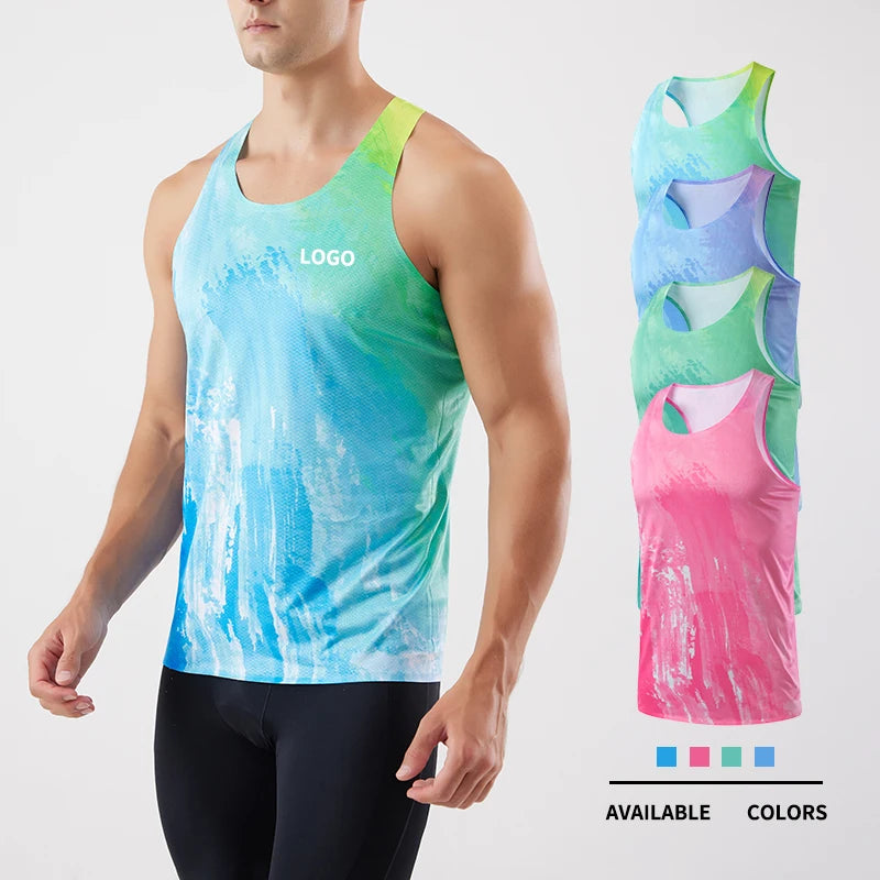 Men's Casual Workout Tank Top Sleeveless Fitness Vest for Running & Training Athletic Gym Singlets in Polyester Material