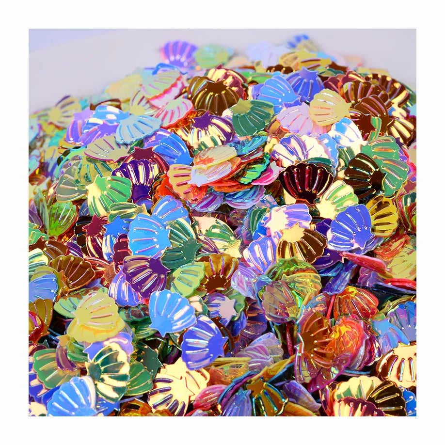 7mm Shiny Beaded Shell Nail Sequin Diy Christmas Party Craft Upholstery Confetti Bag Accessories Embellish Bulk Pvc Film Sequins