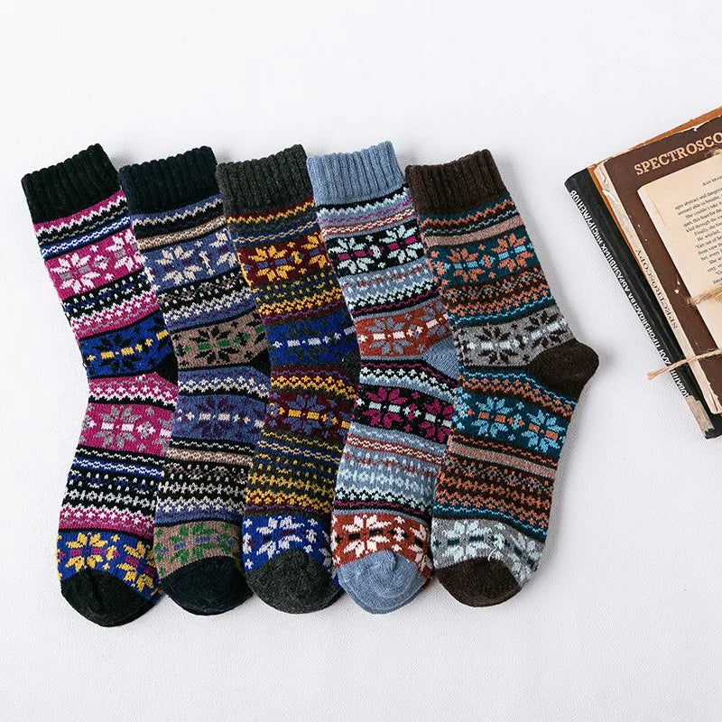 WUYANG FACTORY WY-056 Wholesale Unisex Size Winter Crew Classical Design Acrylic Wool Warm Thick Socks
