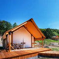 2 Peoples Safari Lodge Tent Prefab House Wind Resistance With Bathroom