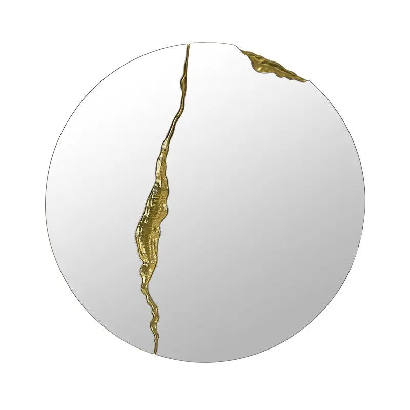 60cm New Dropshipping Gold Modern Art Bathroom Makeup Wall Mirrors Large Luxury Home Decor Luxury House for Wholesale DDP