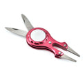 OEM Stainless Steel Switchblade Divot Tool Multi-Function Golf Accessory with Pop-up Button