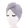 High Quality Hair Accessories Solid Color Turban Cancer Hats Headwear Chiffon Headwrap Turban