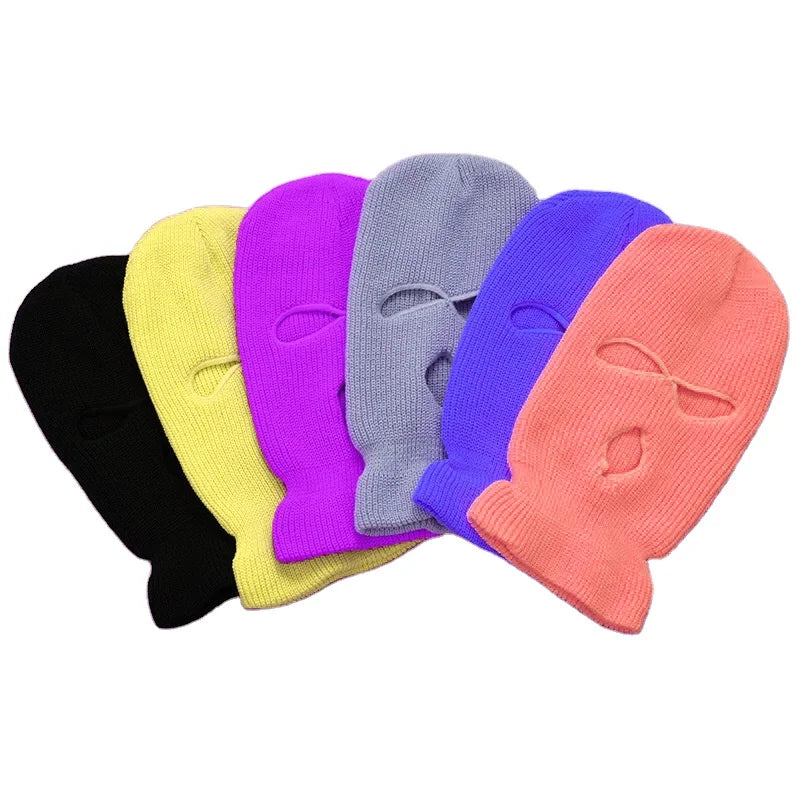 Kimtex Ski Mask Knit Beanie Men Balaclava Wholesale Skimask 3 Hole Custom Logo