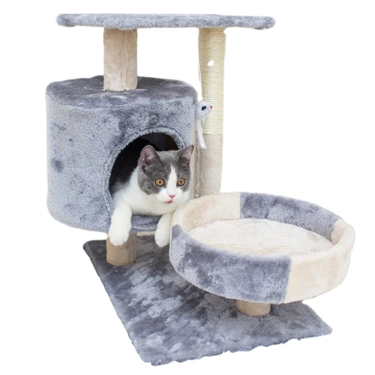 In Stock Fast Shipping High Quality Climbing Frame Pet Tree with Nest and House for Cats Indoor