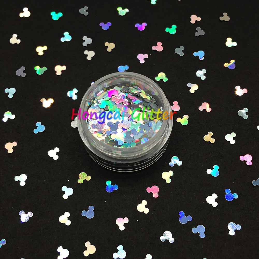 Christmas Bulk Mickey Mouse Head Shape Chunky Mixed Glitter for Craft Decoration Nail Glitter