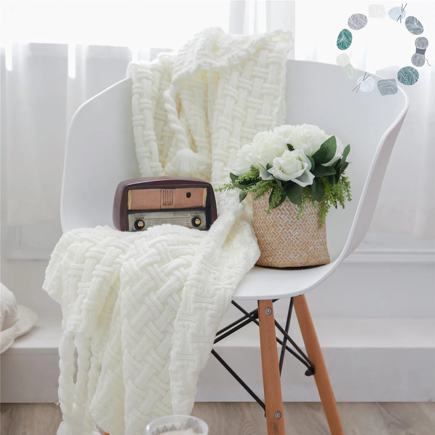 Amlm Oeko-tex Acrylic Knitted Throw Blanket Softest Bed and Sofa Comfortable Decor Popular Baby Kids Spring Cool Fluffy