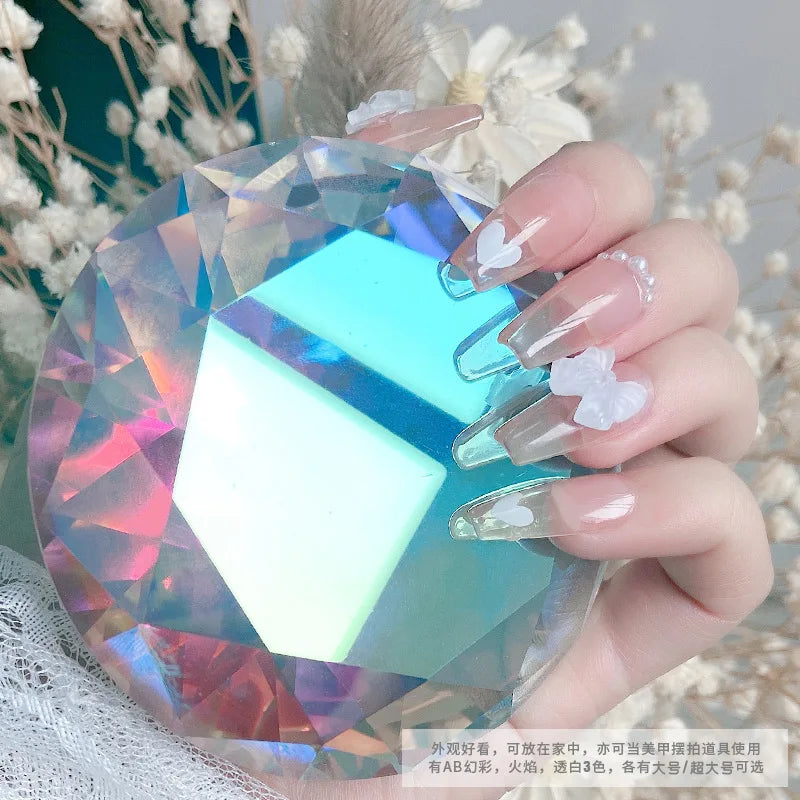 New Table Decoration Beauty Tool Shiny Crystal Diamond Jewels Manicure Display Nail  Photo Props Accessories for Show Nail Art