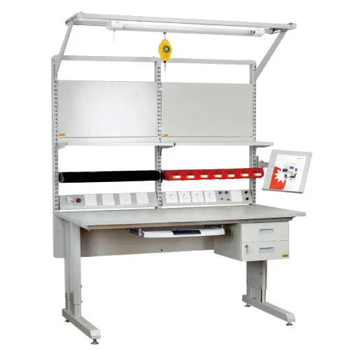 Leenol Esd Antistatic Mobile Repair Work Table Cell Phone Repairing Workshop Metal Workbench