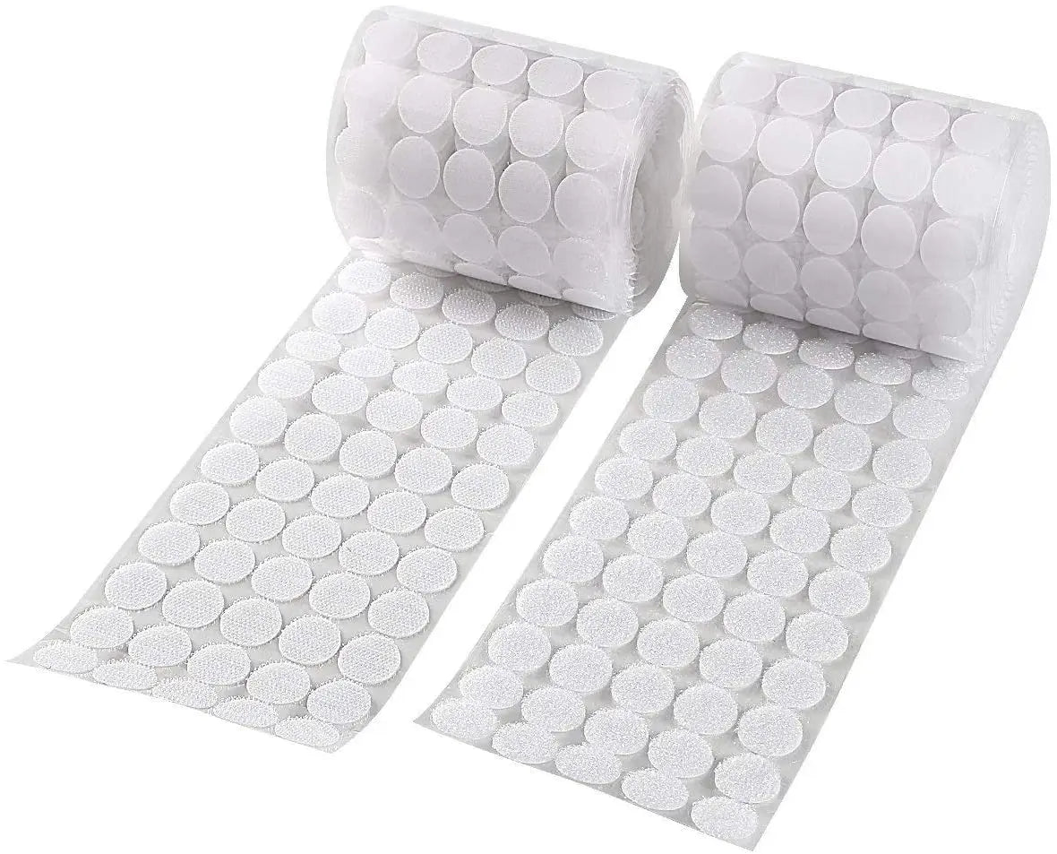 15mm Strong Glue Sticky Adhesive Back Clear Adhesive Hook and Loop Dots  Fastener Tape