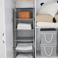 Foldable Custom Manufacturer Hanging Organizer Storage Wardrobe 6 Layers Non-Woven Fabric Closet Organizer