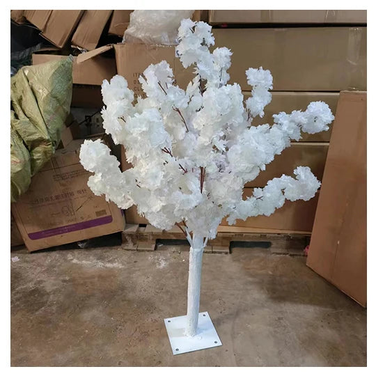 EG-M001 Indoor Wedding Event Party Decoration Table Centerpiece Cheery Blossom Tree Fake White Artificial Cherry Blossom Tree
