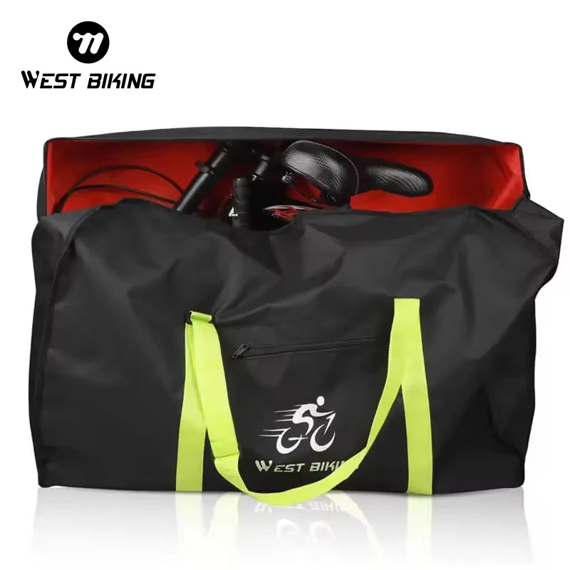 WEST BIKING Portable Waterproof Folding Bicycle Transport Bag Multi-Function Dustproof Storage Cover for Road Bikes BMX Travel