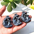 Hot Sale Natural Healing Crystal Animal Titanium Hertz Nine-Tailed Fox Carving Crafts for Decoration