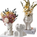 User  Human Body Ceramic Vase Artistic Plant Vases with Human Form Nordic Home Decor Ceramic Vase White Ceramic Vase