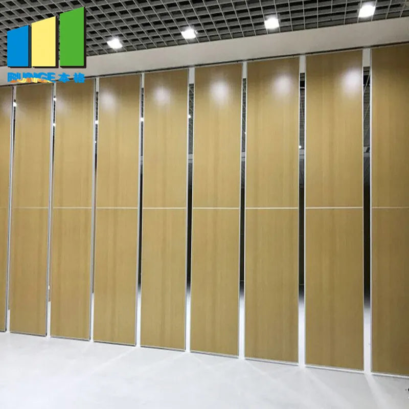Five Star Hotel Modern Office Room Soundproof Adjustable Sliding Aluminium Folding Acoustic Operable Partition Walls School Wood