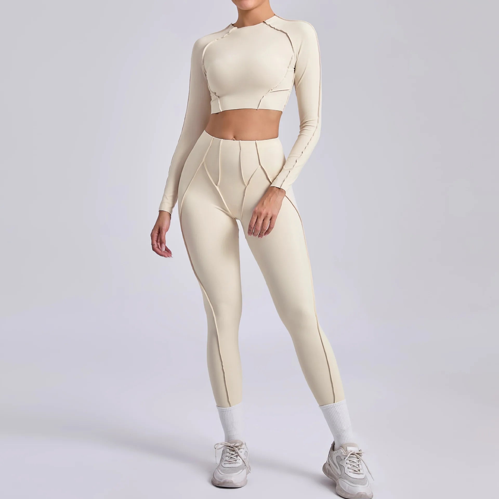 Women's All-Match Yoga Suit Running Sports Fitness Clothing Three-Dimensional Aesthetic Breathable Plus Size Front