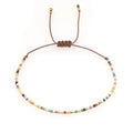 BoHo Glass Rice Beads Hand-woven Rainbow Friendship Rope Stacking Small Women Bracelet