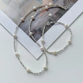 925 Fine Silver Classic Style Adjustable Clavicular Necklace Natural Freshwater Pearl Fashion Jewelry for Women