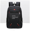 10pcs Custom logo Oxford 15.6 Inch Custom Logo Business Bag Casual Student Large Storage Bag Men's Travel Laptop Backpack