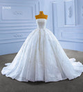 Rsm67426 Bridal Gown Women'S White Crystal Bead Sequins Luxury Custom Halter Wedding Dress