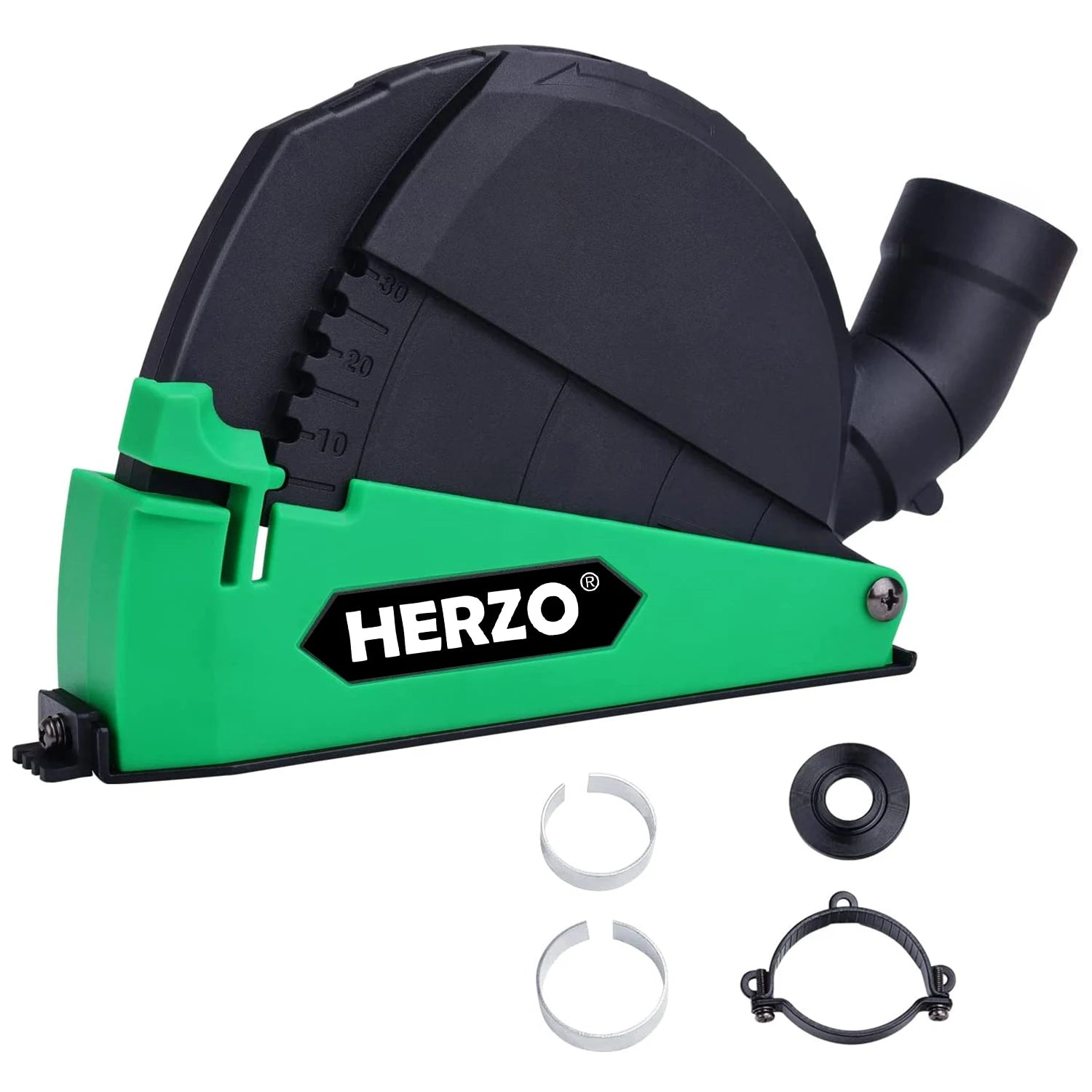HERZO 5inch Dust Collector Power Tools Accessories Universal Surface Cutting Dust Shroud for Angle Grinder