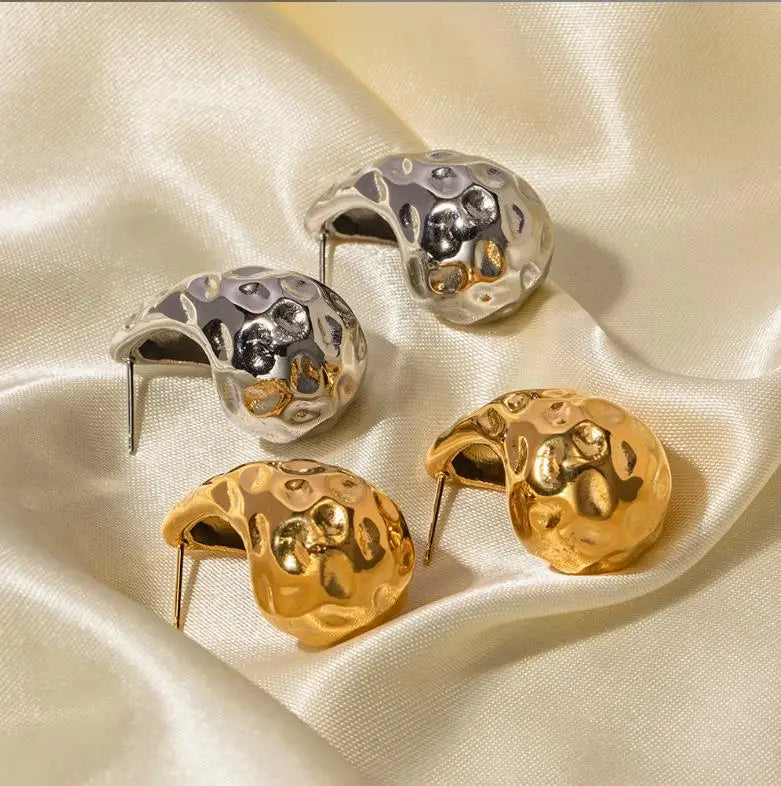 Earrings18K Gold Plated Stainless Steel Geometric Earrings INS Women's Fashion Earrings Jewelry Wholesale Waterproof Jewelry