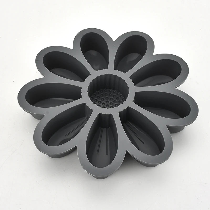 Food Grade Silicone Muffin Mould Baking Cupcake Molds Sun Flower Shape Non Stick Silicone Muffin Party Cake Pan Bakeware Tool
