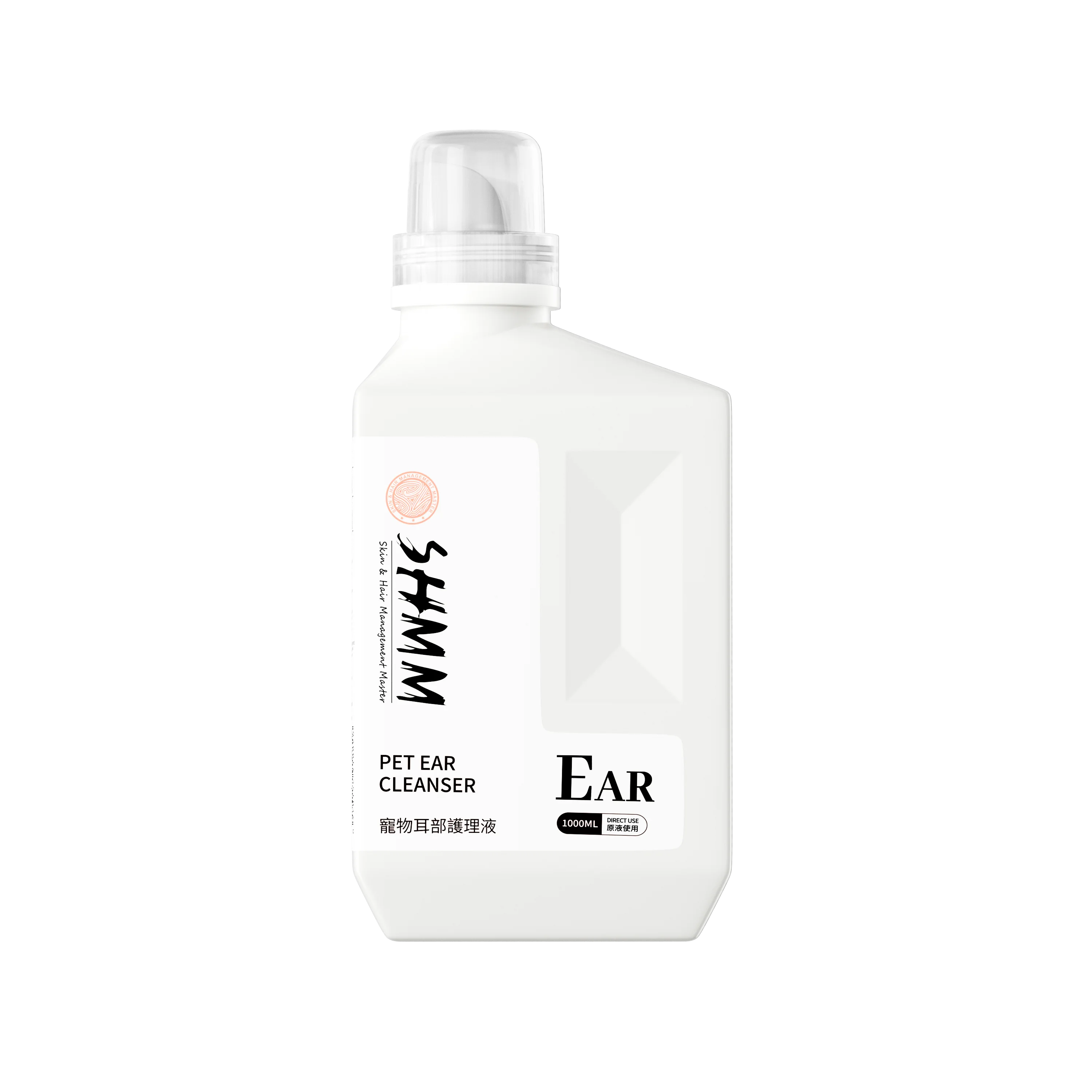 SHMM Pet Ear Cleanser 1000ml Nautral Plant Extract Dog Cat Ear Cleansing Liquid Nourish and Eliminate Earwax and Reduce Itch