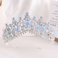Luxury Customized Lilac Rhinestone Headband Bridal Tiara Wedding Hair Crown